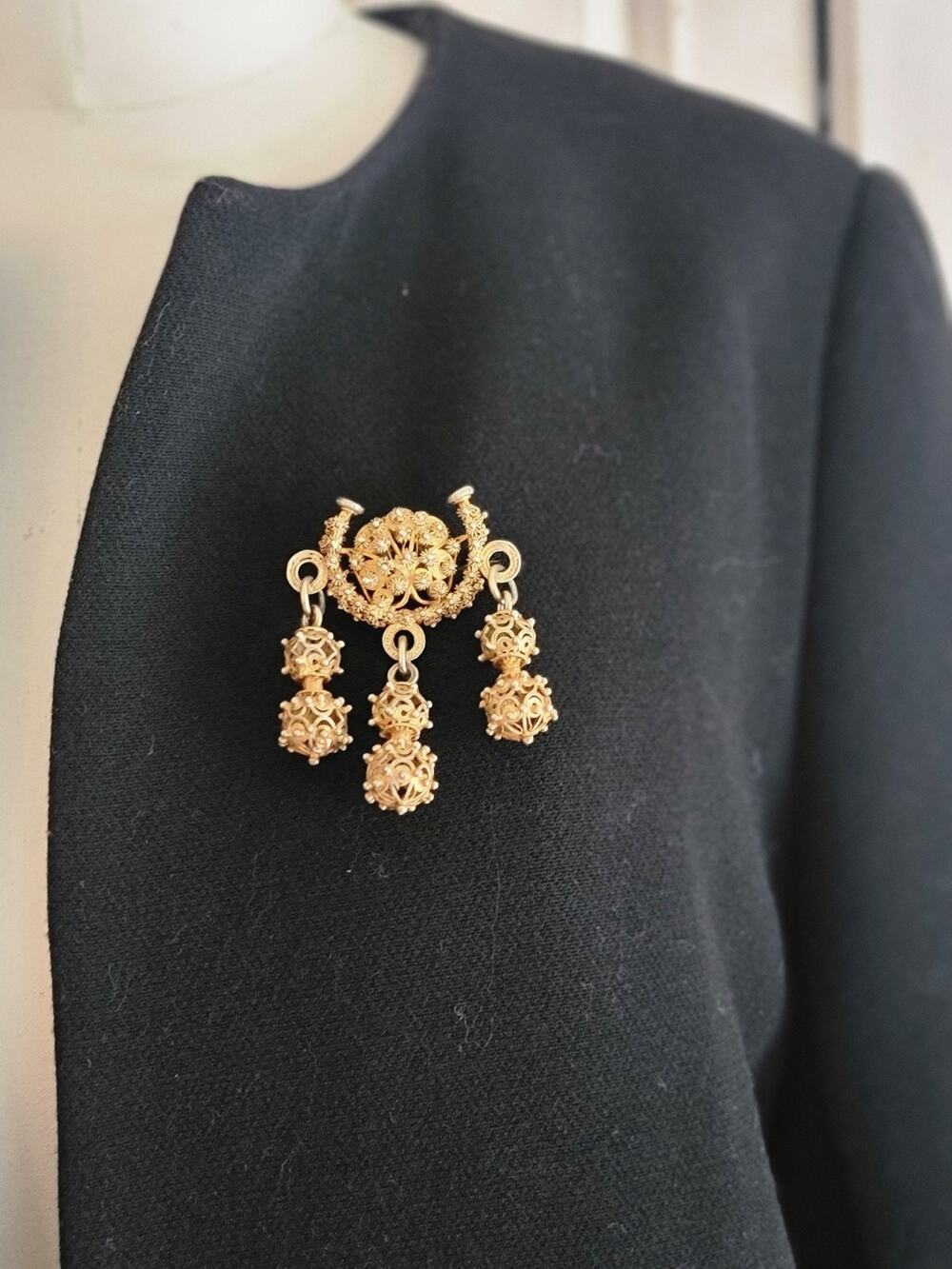 Filigree silver goldplated Brooch from 19th.Century (1820) Dalmacija Bukovica